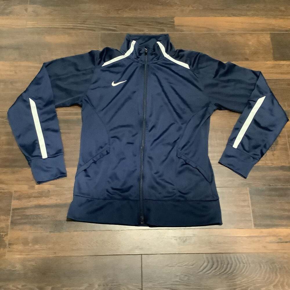 Nike Women's Medium Full-Zip‎ Athletic Track Jacket Navy Blue